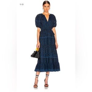 Ulla Johnson Claribel Dress in Black and Blue Paisley Size 2